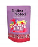 DOLINA NOTECI Superfood Mokra karma dla psa sarna i wołowina saszetka 300g