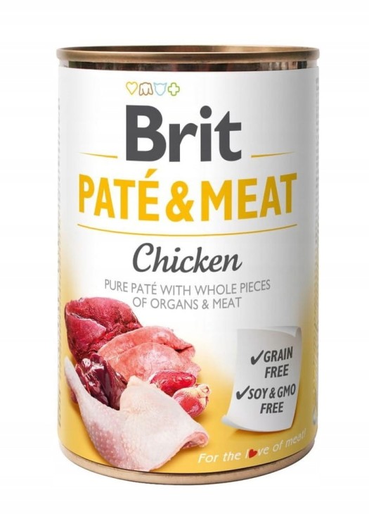 BRIT Mokra karma dla psa Pate&amp;Meat MIX smaków 8x400g BEZZBOŻOWA