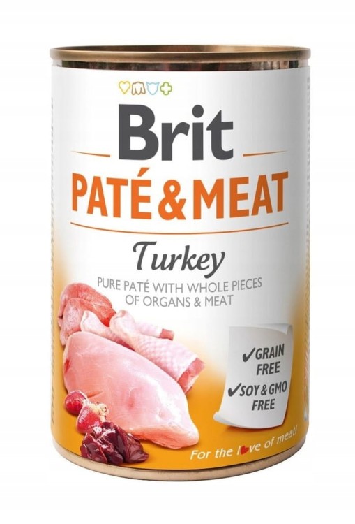 BRIT Mokra karma dla psa Pate&amp;Meat MIX smaków 8x400g BEZZBOŻOWA