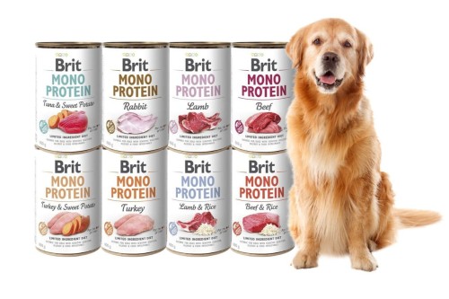 BRIT Mono Protein Mokra karma dla psa MIX smaków 8x400g HIPOALERGICZNA