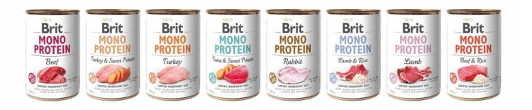 BRIT Mono Protein Mokra karma dla psa MIX smaków 8x400g HIPOALERGICZNA