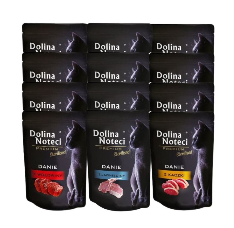 DOLINA NOTECI PREMIUM Mokra karma dla kota sterylizowanego MIX 12x85g