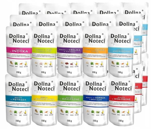 DOLINA NOTECI PREMIUM Mokra karma dla psa MIX smaków 30x150g