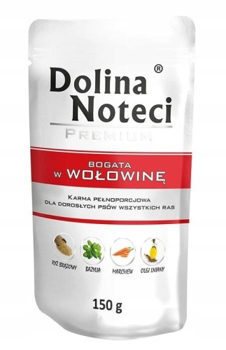 DOLINA NOTECI PREMIUM Mokra karma dla psa MIX smaków 12x150g bez drobiu
