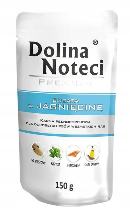 DOLINA NOTECI PREMIUM Mokra karma dla psa MIX smaków 12x150g bez drobiu