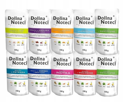 DOLINA NOTECI PREMIUM Mokra karma dla psa MIX smaków 10x150g bez kurczaka