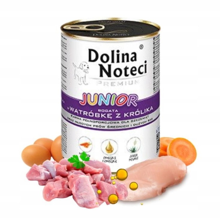 DOLINA NOTECI Premium Mokra karma dla psa junior MIX smaków 10x400g