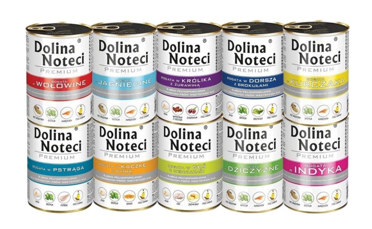 Mokra karma dla psa Dolina Noteci Premium MIX smaków 10x400g