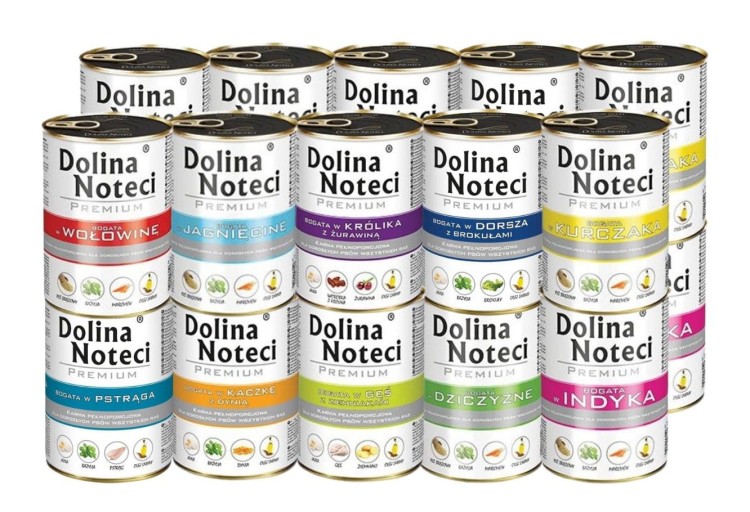 Mokra karma dla psa Dolina Noteci Premium MIX smaków 20x400g