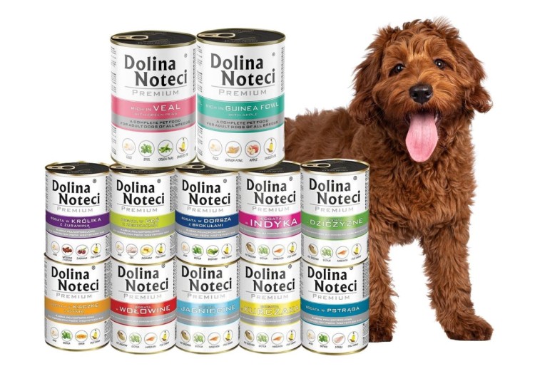 Mokra karma dla psa Dolina Noteci Premium MIX smaków 12x400g NOWE SMAKI