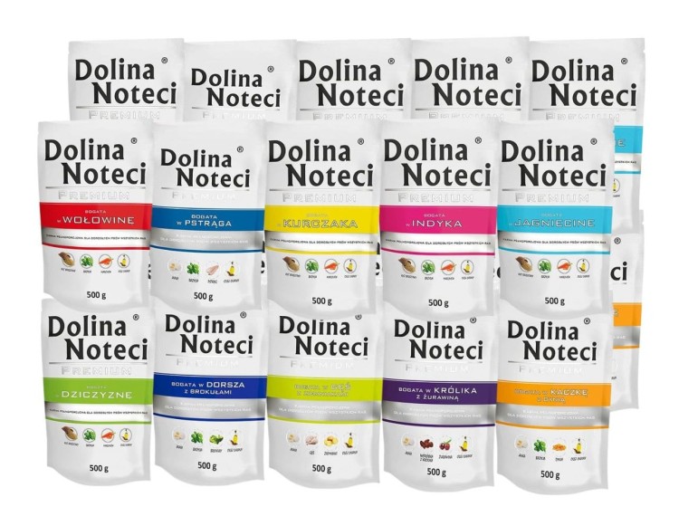 DOLINA NOTECI PREMIUM Mokra karma dla psa MIX smaków 20x500g