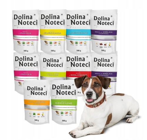 DOLINA NOTECI PREMIUM Mokra karma dla psa MIX smaków 10x500g bez ryb