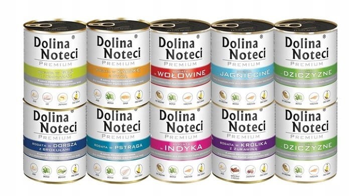 Mokra karma dla psa Dolina Noteci Premium MIX smaków 10x800g bez kurczaka