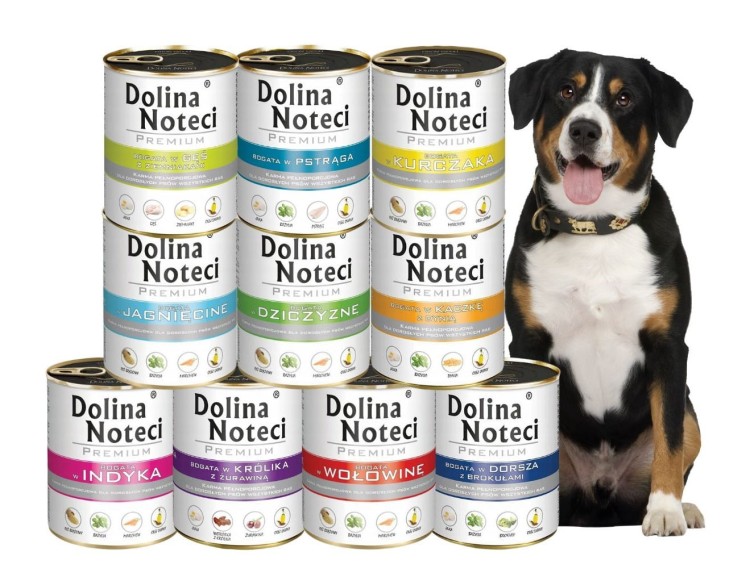 Mokra karma dla psa Dolina Noteci Premium MIX 10 smaków 10x800g