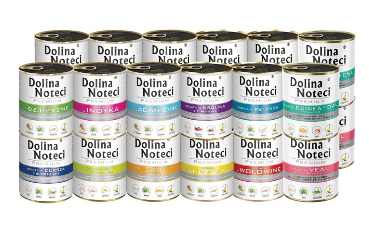 Mokra karma dla psa Dolina Noteci Premium MIX smaków 24x800g