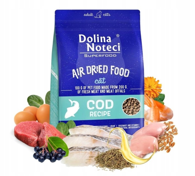 DOLINA NOTECI Superfood karma suszona dla kota 4x1kg danie mix smaków
