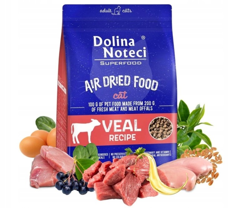 DOLINA NOTECI Superfood karma suszona dla kota 4x1kg danie mix smaków