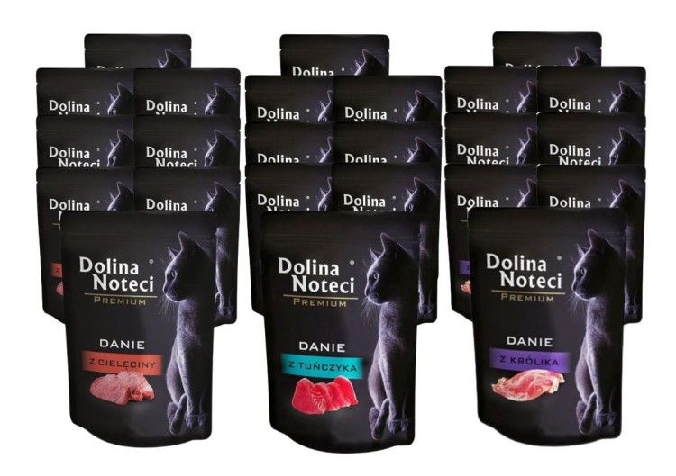 DOLINA NOTECI PREMIUM Mokra karma dla kota DANIE MIX smaków 24x85g