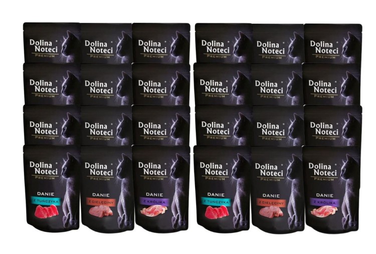 DOLINA NOTECI PREMIUM Mokra karma dla kota DANIE MIX smaków 24x85g