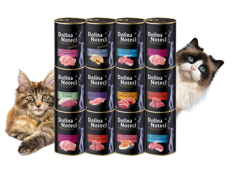 DOLINA NOTECI PREMIUM Mokra karma dla kota MIX smaków 12x400g