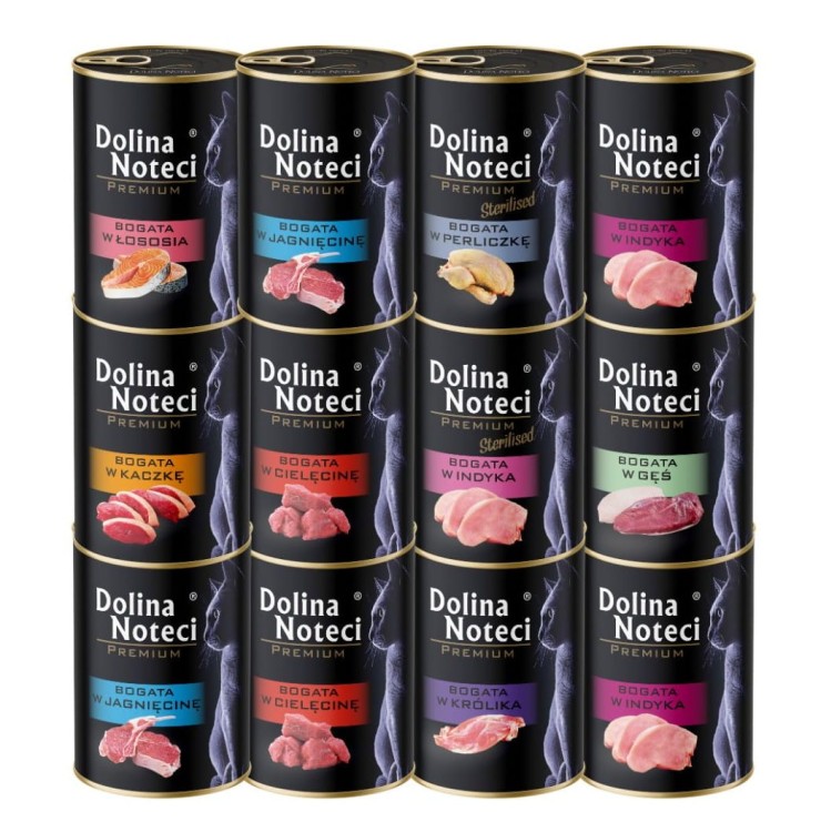 DOLINA NOTECI PREMIUM Mokra karma dla kota MIX smaków 12x400g