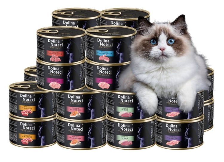DOLINA NOTECI PREMIUM Mokra karma dla kota MIX smaków 24x185g