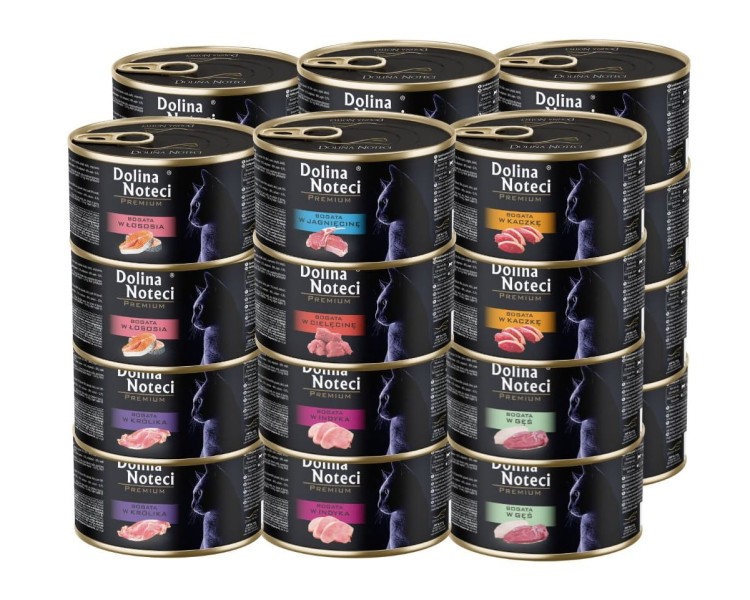 DOLINA NOTECI PREMIUM Mokra karma dla kota MIX smaków 24x185g