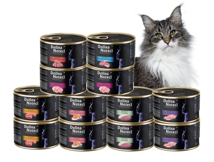 DOLINA NOTECI PREMIUM Mokra karma dla kota MIX smaków 12x185g