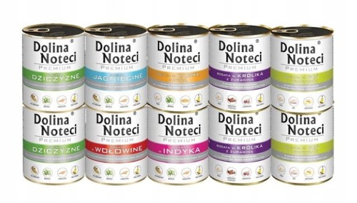 Mokra karma Dolina Noteci Premium MIX smaków 10x800g bez kurczaka i ryb