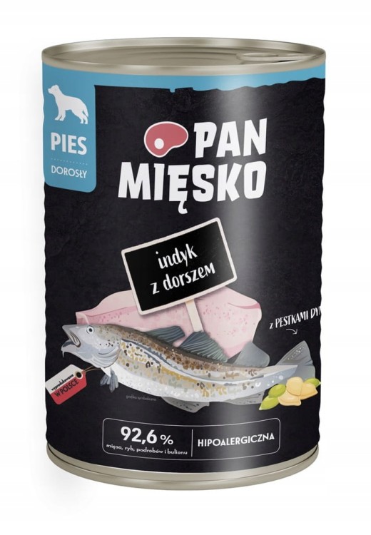 PAN MIĘSKO Karma mokra dla psa dorosłego MIX SMAKÓW 24x400g