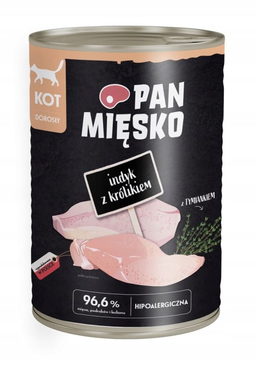 PAN MIĘSKO Karma mokra dla kota dorosłego MIX SMAKÓW 24x400g