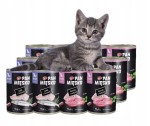PAN MIĘSKO Karma mokra dla kota MIX SMAKÓW 12x400g kociak