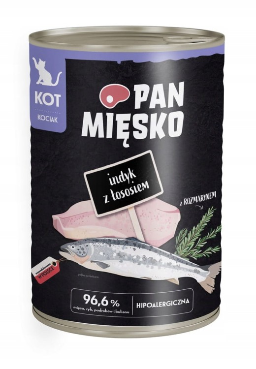 PAN MIĘSKO Karma mokra dla kota MIX SMAKÓW 24x400g kociak