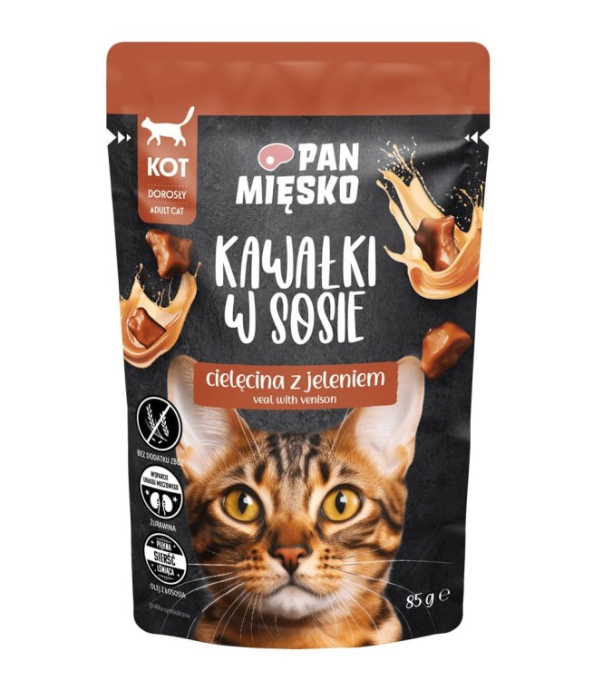 PAN MIĘSKO Karma mokra dla kota Kawałki w sosie MIX smaków 24x85g