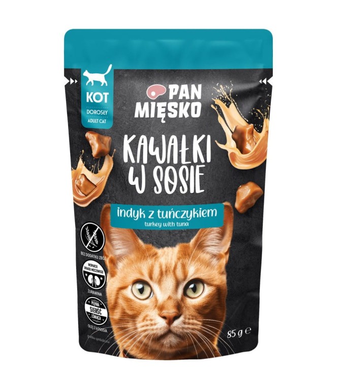 PAN MIĘSKO Karma mokra dla kota Kawałki w sosie MIX smaków 24x85g
