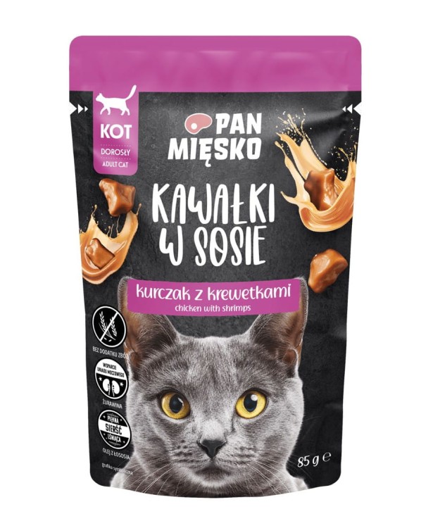 PAN MIĘSKO Karma mokra dla kota Kawałki w sosie MIX smaków 24x85g