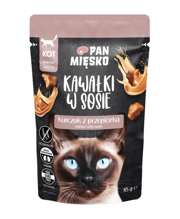 PAN MIĘSKO Karma mokra dla kota Kawałki w sosie MIX smaków 24x85g