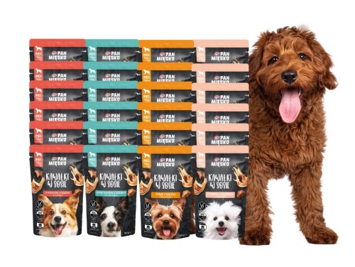 PAN MIĘSKO Karma mokra dla psa Kawałki w sosie MIX SMAKÓW 24x150g