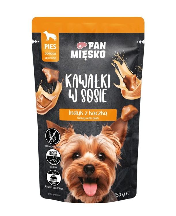 PAN MIĘSKO Karma mokra dla psa Kawałki w sosie MIX SMAKÓW 24x150g