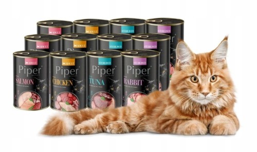 PIPER mokra karma dla kota MIX smaków 12x400g Dolina Noteci