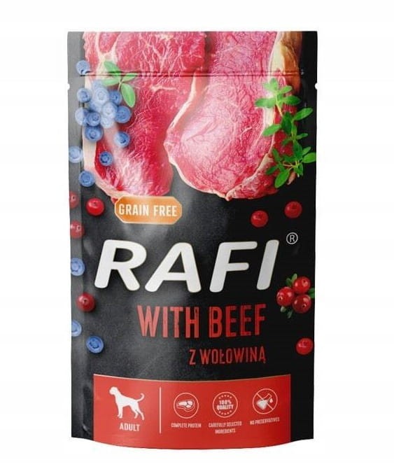 RAFI mokra karma dla psa MIX smaków 8x500g BEZZBOŻOWA Dolina Noteci