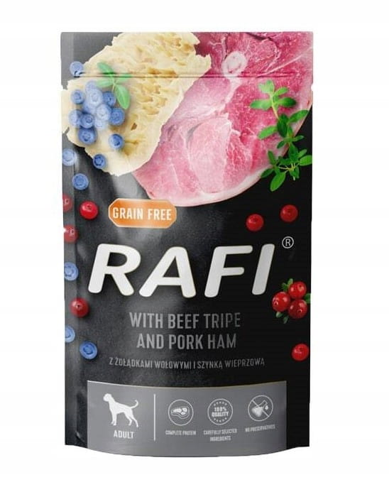 RAFI mokra karma dla psa MIX smaków 8x500g BEZZBOŻOWA Dolina Noteci