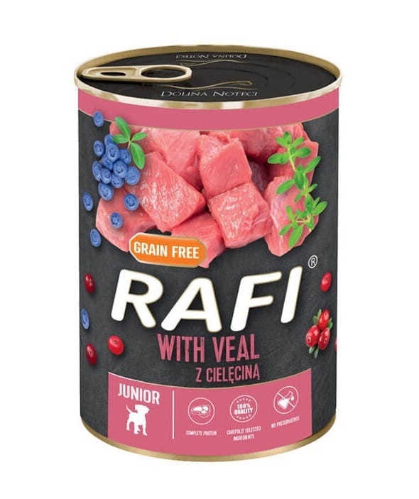 RAFI mokra karma dla psa JUNIOR MIX SMAKÓW 12x400g Dolina Noteci