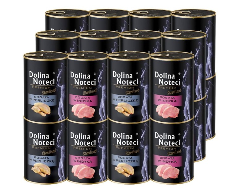 DOLINA NOTECI PREMIUM Sterilised Mokra karma dla kota MIX smaków 24x400g