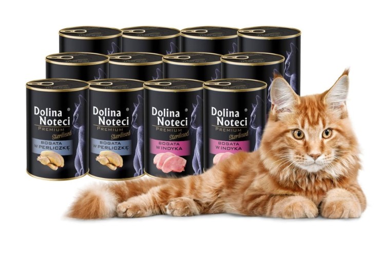 DOLINA NOTECI PREMIUM Sterilised Mokra karma dla kota MIX smaków 12x400g