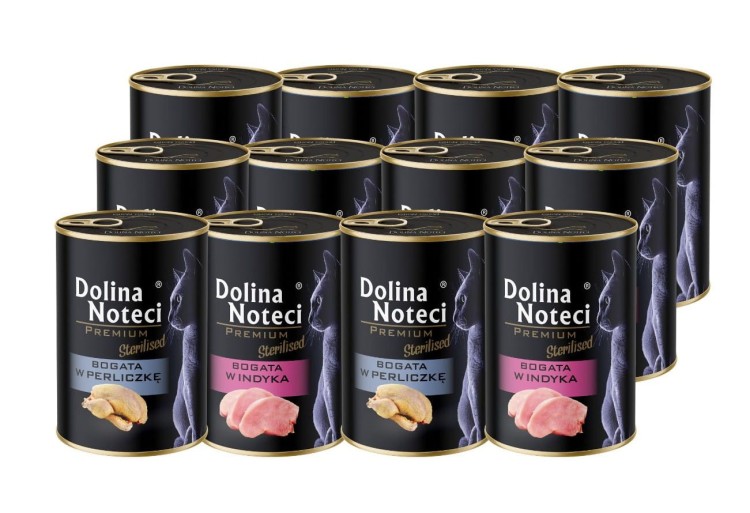 DOLINA NOTECI PREMIUM Sterilised Mokra karma dla kota MIX smaków 12x400g