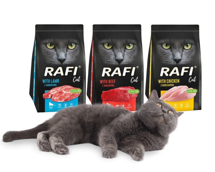 RAFI CAT karma sucha dla kota MIX SMAKÓW 3x1,5kg DOLINA NOTECI