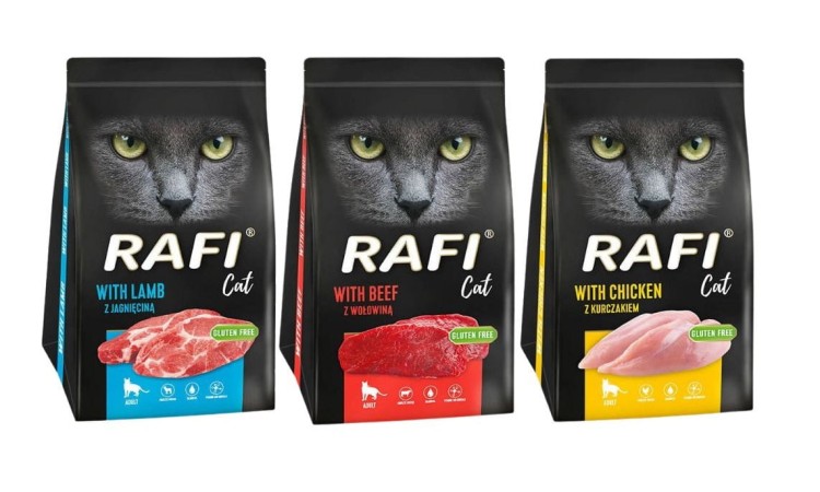 RAFI CAT karma sucha dla kota MIX SMAKÓW 3x1,5kg DOLINA NOTECI