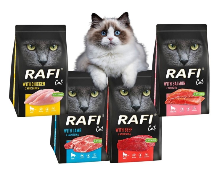 RAFI CAT karma sucha dla kota MIX SMAKÓW 4x1,5kg DOLINA NOTECI