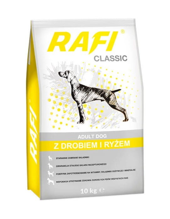 RAFI Classic karma sucha dla psa z drobiem i ryżem 10kg DOLINA NOTECI